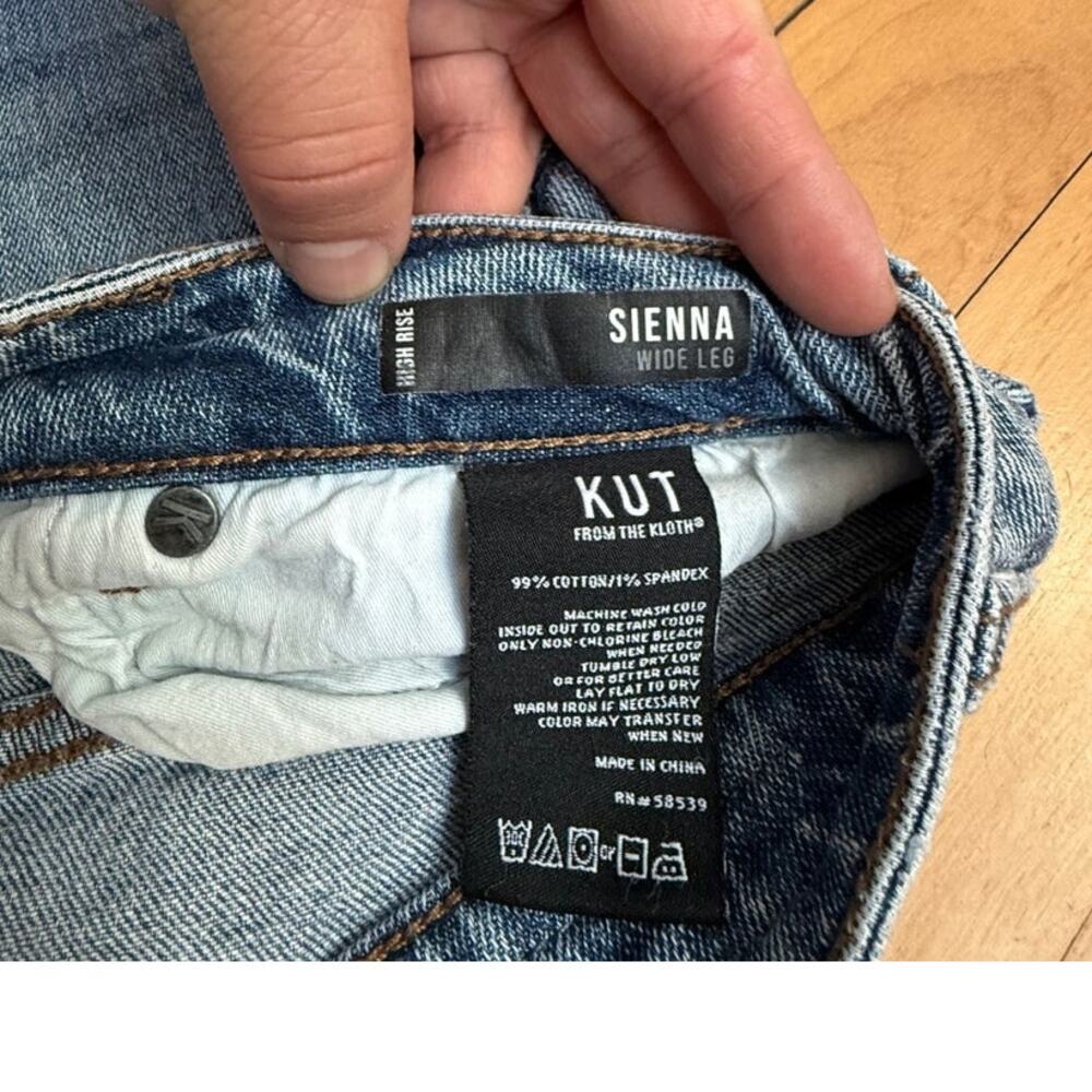 Kut from the Kloth Siena Wide Leg Jeans Size 12 Blue Denim EUC - Picture 4 of 6